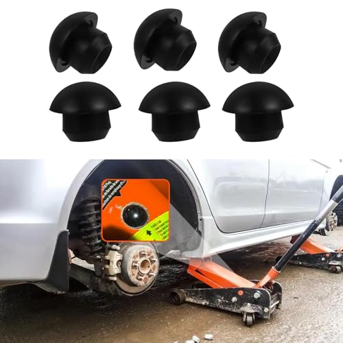 6PCS Bottle Jack Floor Jack Oil Filler Plug, 8mm Rubber Hydraulic Oil Filler Plug Bung, Universal Replacement Accessories Horizontal Jack Top Pressure Rod for Oil Reservoir Filler Hole (Black)