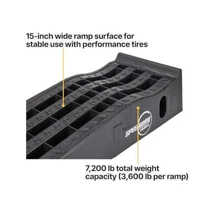 Speedway Low Profile 2-Piece Detachable Car Ramps, 7,200 lb.