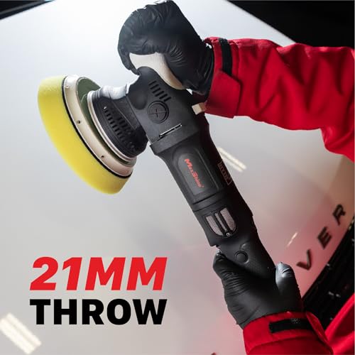 Maxshine 6” M21 Pro & 3” M312 Dual Action Polisher Combo – 21mm & 12mm Car Buffer Set, 6-Speed, 5/16”-24 Thread – Auto Detailing Tool for Cars, Trucks, SUVs & Boats, Swirl & Scratch Removal - color: 3" & 6" Dual Action