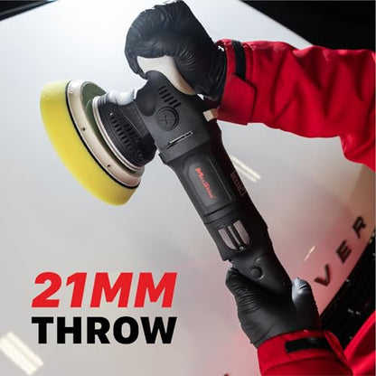Maxshine 6” M21 Pro & 3” M312 Dual Action Polisher Combo – 21mm & 12mm Car Buffer Set, 6-Speed, 5/16”-24 Thread – Auto Detailing Tool for Cars, Trucks, SUVs & Boats, Swirl & Scratch Removal - color: 3" & 6" Dual Action