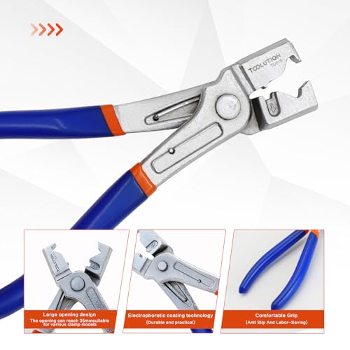 Clic R Hose Clamp Pliers Heavy Duty European Vehicle Car Tool | Fully electroplated Clic-R clamp pliers for European vehicle fuel line and coolant hose clamp service - color: Clic-r Plier