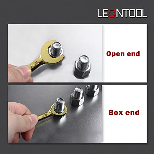 Small Wrench Set SAE 10 PCS 5/32" To 7/16" Color Plated Open and Box End Mini Wrenches with Key Ring Small Standard Spanner Ignition Wrench Set with Portable Storage Pouches - style: SAE