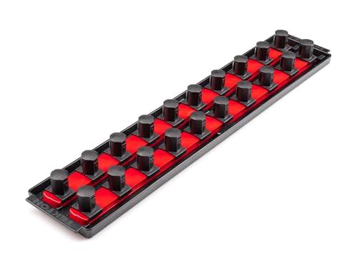TEKTON 3/4 Inch Drive 2-Rail Socket Organizer Set, Red (20-Tool) | OST33120 | Made in USA - color: Red, size: (20-Tool), style: 2-Rail