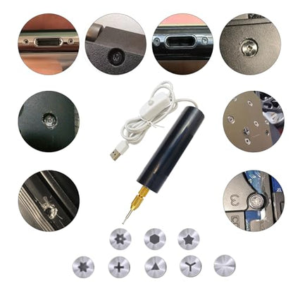 Damaged Screw Removal for iPhone, iPhone Repair Tool, Broken Screw Extractor Kit for Cell Phone,Targetting Small Screw Damaged can not Screw Out by Screwdriver, USB 5V2A Adapter Required