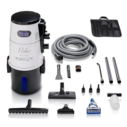 Prolux Professional Shop White Wall Mounted Garage Vac, Wet Dry Pick Up