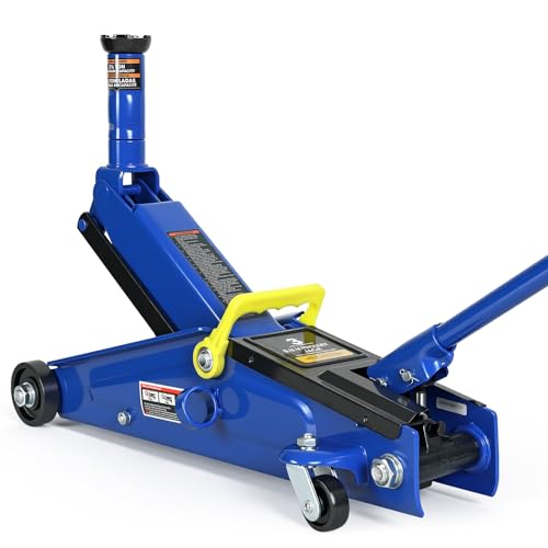 Jack Boss 3 Ton Hydraulic Floor Jack, 6000 LBS Capacity Car Jack, Lifting Range 5.8"-21" Portable Service Lift Jack for Cars, SUVs, Trucks, Blue - color: Blue, size: 3 Ton