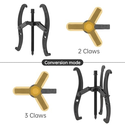 ChgImposs 12 Inch 2 Jaw / 3 Jaw Gear Puller, Multifunction Standard Carbon Steel Bearing Puller with 4 Single Hole Claw Pullers for Car/Mechanical Repairing - size: 12 Inch