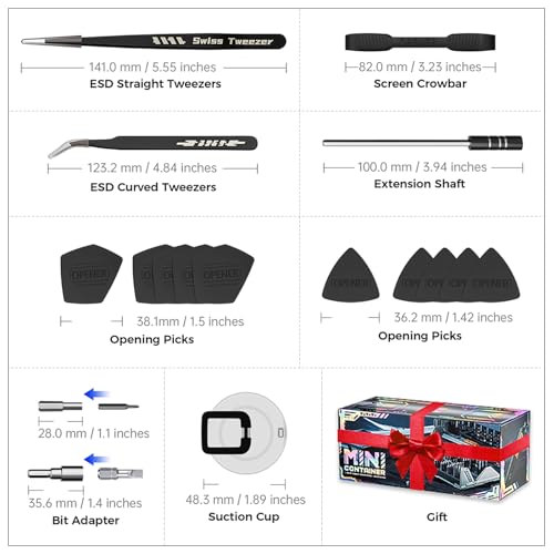 Precision Screwdriver Set with 21 Kinds of 160 Magnetic Bits, JAKEMY Multi-Bits Professional Laptop Screwdriver Repair Kit for Most Electronic Devices, Watch, Xbox, Console, Glasses, Doorbell, DIY - color: Fo168 - 180 in 1