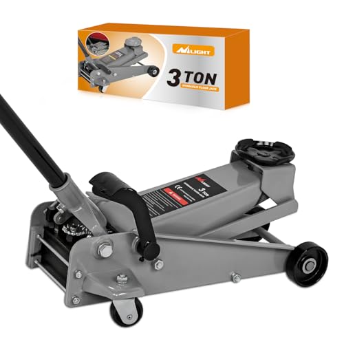 Nilight 3 Ton Floor Jack, Heavy-Duty Steel Car Service Jack with Quick Lift Pump, 5.31"-19.69" Lifting Range - style: Single Pump