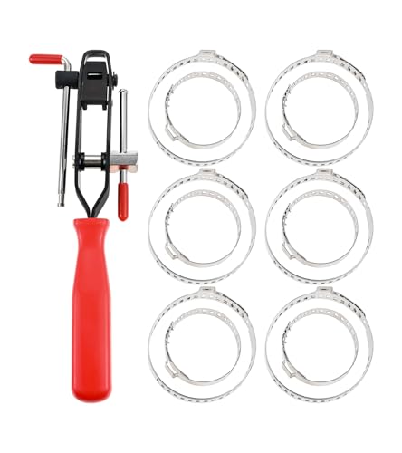 13Pcs CV Joint Banding Boot Axle Clamp Pliers Kit,Automotive Universal Adjustable Drive Shaft CV Boot Band Crimp Clamps,Stainless Steel CV Joint Boot Band Clamps for Most Cars