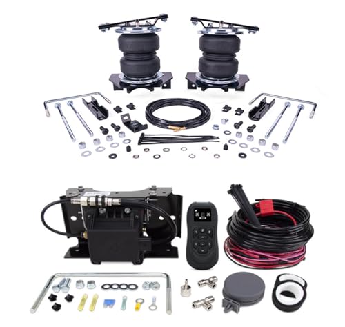 TrendsAuto Air Lift LoadLifter 5000 Air Spring Kit & WirelessAir 2nd Gen Compressor EZ Mount fits 2023 2026 F250 F350 SuperDuty 4WD | Dual-Path Control | Includes TrendsAuto Decal - size: 74000EZ