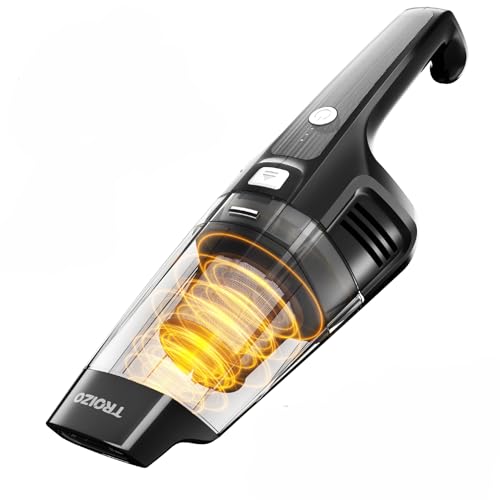 TROIZO Handheld Vacuum Cordless, 14500PA Powerful Suction Hand Held Vacuum Cleaner with Brushless Motor, Rechargeable and Portable Car Vacuum for Home Office Car Pet - color: Black
