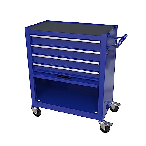 Tool Sets and 4 Drawers Tool Cart with Wheels,Rolling Tool Box Mechanic Tool Storage,Drawers Rolling Tool Case with 238 Piece Tool Kits for Workshop Maintenance,Garage,Repair Shop (Blue) - size: 233pcs - Blue