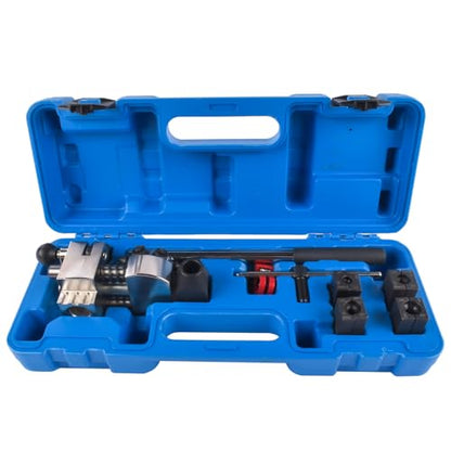 Brake Line Flaring Tool Kit 45° Degree Single Double & Bubble Brake Tubing Flares for Soft Metal of Steel and Copper Lines Suitable for Garages, Repair Shops and DIY
