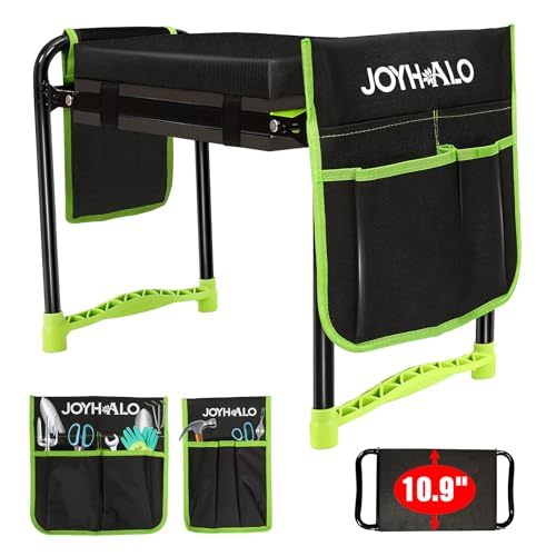 10.9in Wide Foldable Garden Kneeler and Seat, Heavy Duty with Thick Pad | Garden kneeler seat for seniors, Thick kneeling pad, Gardening stool, Foldable, Kneel & sit stool, Planting & weeding aid