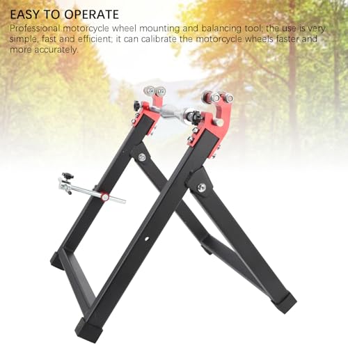 Motor Bike Wheel Balancer Stand, Heavy Duty Steel, Balancing Tool for Sport Dirt Bike, Foldable Portable Design, Suitable for Off Road Motorcycles, Sports Bikes, Road Bikes,