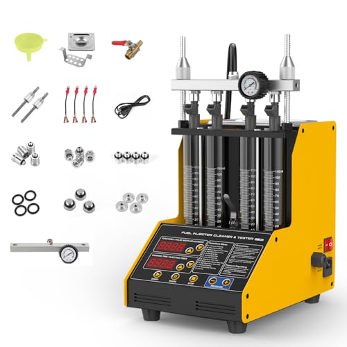 CT150 Fuel Injector Cleaner Tester 4 Cylinders Upgraded Ultrasonic Cleaning Kit with 12-in-1 Diagnostic Functions for Automotive & Motorcycle