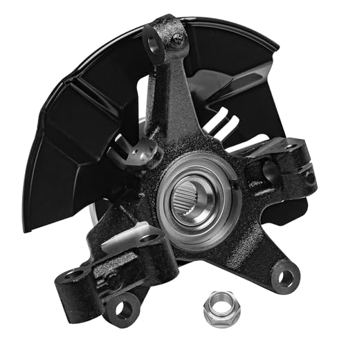 Detroit Axle - Front Steering Knuckles with Hubs + Outer Tie Rod End Links Replacement for 2007-2015 Mazda CX-9 CX-7 - size: 4SU50463/Kit