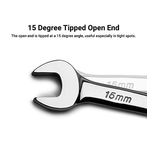 Capri Tools Combination Wrench, 12 Point, Metric (6 mm) - size: 6 mm