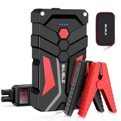 Jump Starter Car Jump Starter Auto Battery Booster Pack 8000A Peak 12V with USB-C Quick Charge,Lithium Jump Box with LED Light(Up to 8.0L Gas or 6.5L Diesel Engine) - color: Balck
