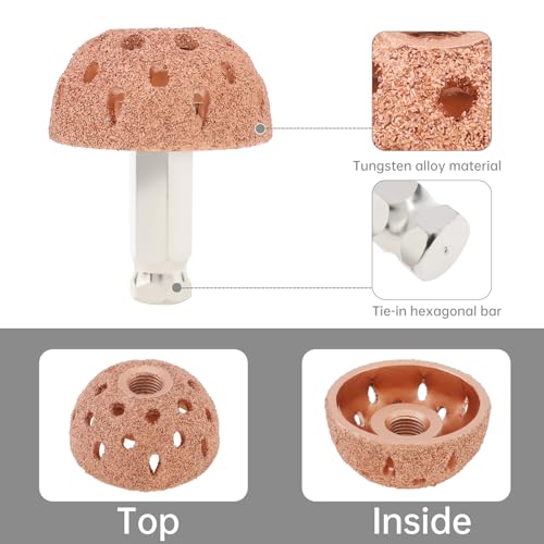 40mm Tungsten Steel Polishing Wheel Tire Repair Tool, with Patch Roller and Repair Scraper for Car Tire Grinding (40mm)