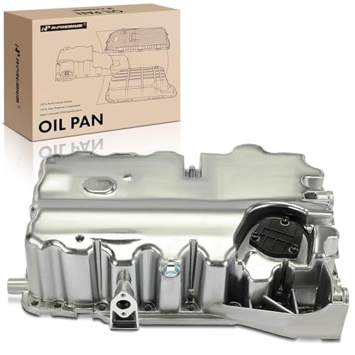 A-Premium Engine Oil Pan Sump with Drain Plug Compatible with Volkswagen Jetta 2006-2008, Eos 2007-2009, GTI 2006-2008, Passat 2006-2008 & Audi A3 2006-2008, TT 2008-2009, TT Quattro 2010-2013