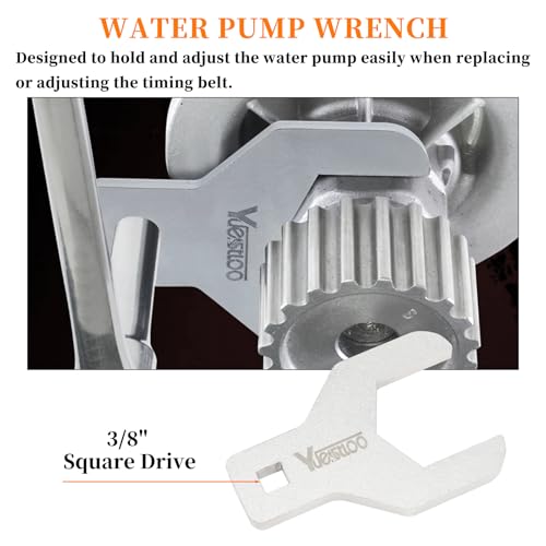9PCS Engine Camshaft Alignment Locking Timing Tool with Water Pump Wrench | Compatible with Chevrolet Cruze Aveo Orlando Vauxhall Opel Astra Mervia Vectra Zafira Alfa Romeo Fiat 16V 1.4 1.6 1.8