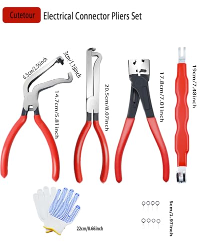 Electrical Disconnect Pliers Set – Automotive Terminal Removal Tool Kit for Cars, Fuel Line Disconnect Tool-Quick-Release Car Truck Repair (6PCS) - color: 8pcs