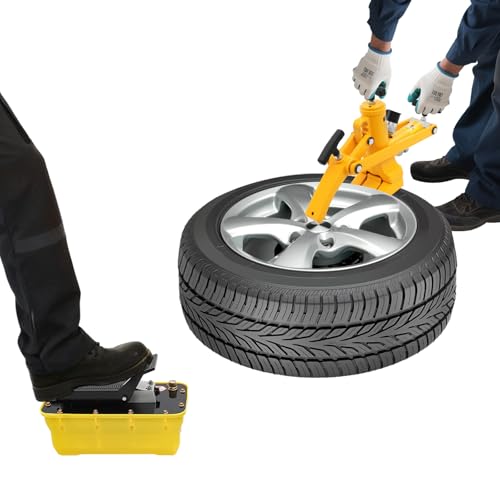 Hydraulic Tire Bead Breaker Heavy Duty 10000PSI Air Hydraulic Tire Bead Breaker, Tire Change Tool with Metal Foot Pump & Air Hose for Tractor Trucks Lawn Mower ATV - size: Hydraulic Bead Breaker + Hydraulic Foot Pump