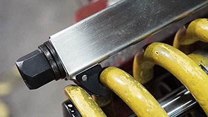 ORXPLUS Tools Motorcycle & Bike Coil Spring Shock Compressor Tool | Heavy-Duty Mechanical Compacting Tool Safely Compresses Motorcycle Rear Shock & Bicycle Coil Springs