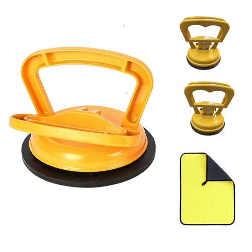 3 Pack Metal Car Dent Puller, Suction Cup Dent Puller with Microfiber Cloth, Heavy Duty Paintless Dent Removal Kit,Dent Puller Kit for Classic Car Hail Repair（1pcs Large + 2pcs Small Suction Cups） - color: C/3PCS Metal Suction Cup