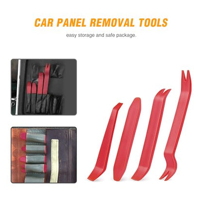 GOOACC Auto Trim Removal Tool Kit No-Scratch Tool Kit for Car Audio Dash Window Molding-4PCS (Red) - color: Red, size: 4PCS Trim Removal Tool