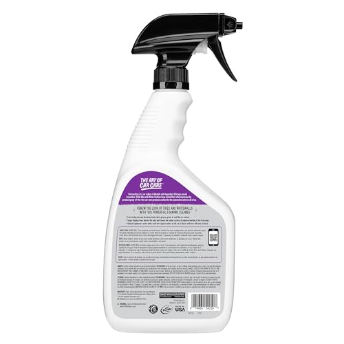 Turtle Wax X Mister Cartoon 54250 All Tire Clean and Prep, Cleans and Rejuvenates, Fast-Acting Formula, Jet Black Appearance, Brightens White Walls, Perfect for Cars, Trucks and Motorcycles, 32 oz.