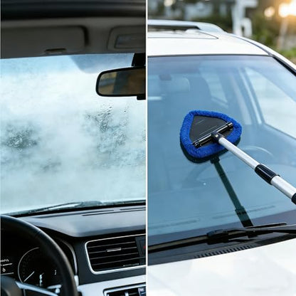 Car Care Microfiber Cloths for Windshield Cleaner,7 PCS Microfiber Cloths for Inside Windshield Cleaning Tool Pads,Clean Replacement Accessories (Blue) - color: Blue