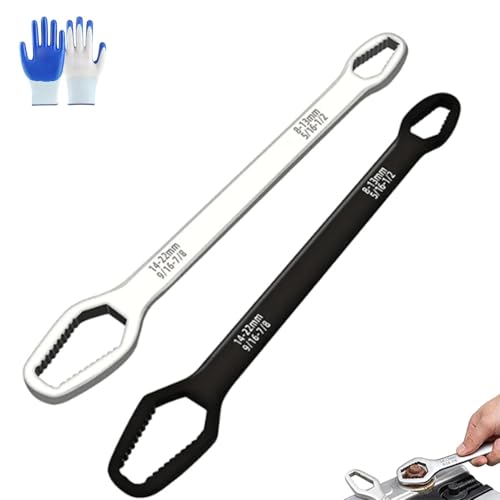 Universal Double Ended Wrench,Universal Car Wrench,Diy Machine Auto Maintenance, For 3mm-24mm Nuts, Chrome Vanadium Steel,For Home,Construction (Mix) - color: Mix