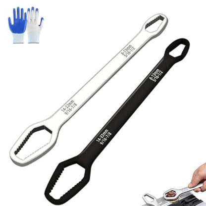 Universal Double Ended Wrench,Universal Car Wrench,Diy Machine Auto Maintenance, For 3mm-24mm Nuts, Chrome Vanadium Steel,For Home,Construction (Mix) - color: Mix