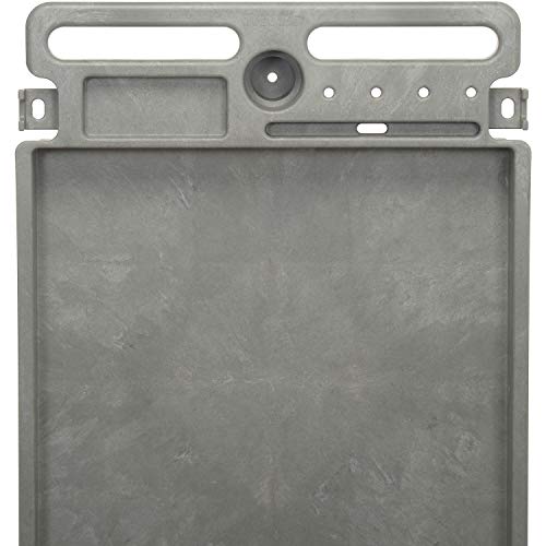 Global Industrial Plastic 2 Tray Shelf Service & Utility Cart, 44” x 25-1/2”, 5" Rubber Casters - color: Gray
