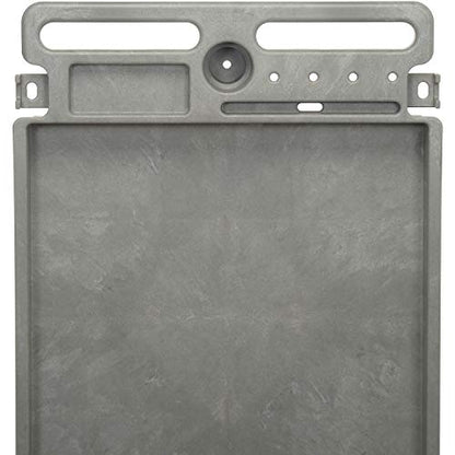 Global Industrial Plastic 2 Tray Shelf Service & Utility Cart, 44” x 25-1/2”, 5" Rubber Casters - color: Gray