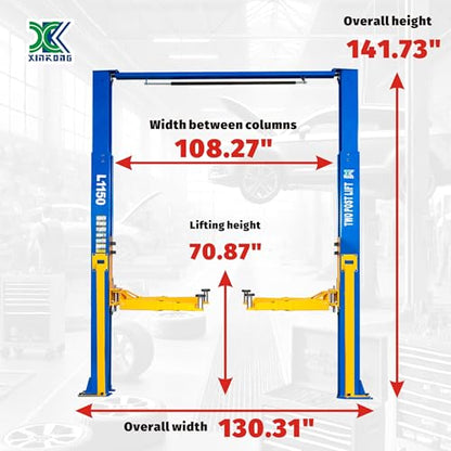 XK-L1150 Overhead Auto Lift Car Lift Capacity 11500 Lbs Truck Hoist with 36 Months Parts Replacement - color: Model L1150-220V