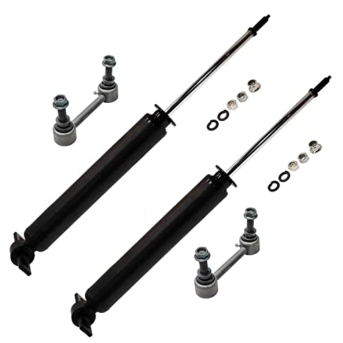 Detroit Axle - 4pc Rear Shock Absorbers Kit for 2013-2018 Ford Fusion | 2 Shock Absorbers 2 Sway Bar Links 2013 2014 2015 2016 2017 2018 Replacement - size: 4AS47081/shock kit