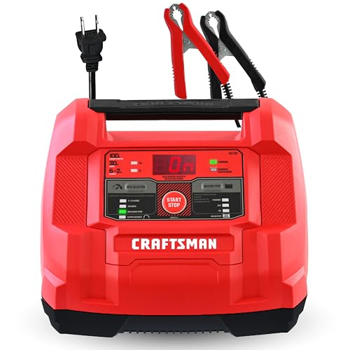 CRAFTSMAN 6A Car Battery Charger and 100A Engine Starter, 6-in-1 Solution, Battery Maintainer, 30A Boost, for 6V/12V Power Sport, Automotive, and Marine Batteries, CMXCESM253