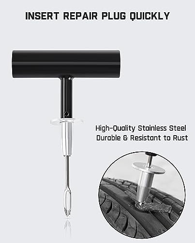 Fanttik Tire Repair Kit-24pcs Heavy Duty Tire Plug Kit, Fix Punctures and Plug Flats Patch, Universal Tire Repair Tools for Autos, Cars, Motorcycles, Trucks, ARBs, ATVs, Tractors, RVs, SUVs, Trailers