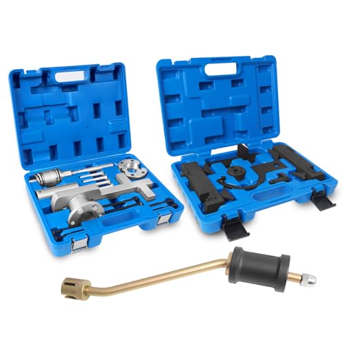 Professional Timing Tool Kit for Jaguar & Land Rover 3.0L V6 / 5.0L V8 Supercharged Engines (2010+ My) - Includes Camshaft Lock, Crankshaft Pulley Puller & Installer, Fuel Injector Puller