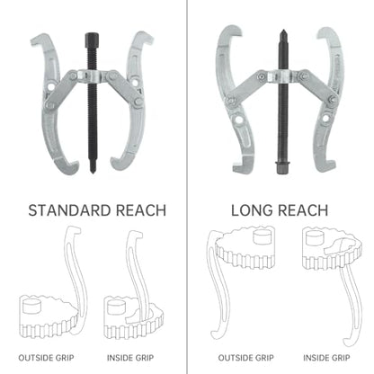 ChgImposs 8 Inch 3-Jaw Gear Puller, 2 Jaw 3 Jaw Puller for Pulley Gears Bearings and Flywheels, Heavy Duty Pulley Puller with Reversible Jaws, High Carbon Steel Removal Tool Bearing Puller Tool - size: 8 Inch