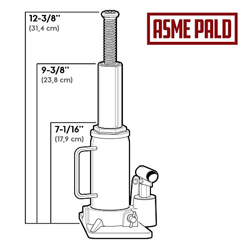 Powerbuilt Heavy Duty 12-Ton Bottle Jack, 24000-Pound Capacity Hydraulic Car Lift, Vehicles, Trucks, Red 647502 - size: 12 Ton, Shorty