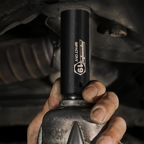 EPAuto 1/2-Inch Drive Metric Deep Impact Socket Set, 6 Points, 11 Sockets | 1/2-Inch Cr-V, 6 Points, 11 Sockets
