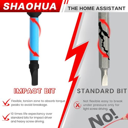 Triangle Screwdriver Bits, 19Pcs Triangle Head Screwdriver Bit Set, 25mm&60mm S2 Steel Magnetic Screwdriver Bits, 1/4" Hex-Shank Security Triangular Bits with Bit Extension Holder and Ratchet Wrench - style: C. Triangle Screwdriver Bits