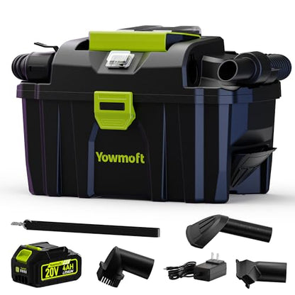 20V Cordless Shop Vac, 2.5 Gallon Shop Vacuum with 4.0Ah Battery(2 Packs)