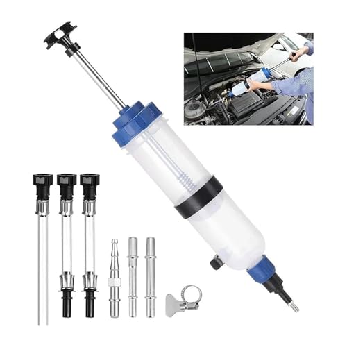 Car Oil Fluid Extractor Siphon Pump Brake Fluid Fluid Syringe Pump Auto Manual Suction Vacuum Fuel Transfer Hand Pump Dispenser(1500ML) - color: 1500ML