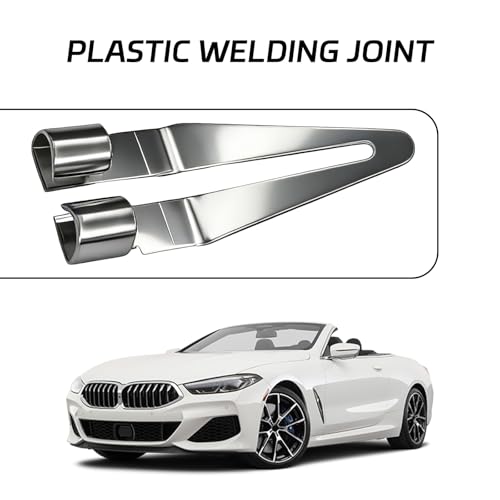 4PCS Plastic Welding Tips for Heat Guns, Stainless Steel Plastics Welder Smoothing Tip with 45° Elbow, Convenient and Compact, Plastic Welding Kit for Car Bumper Repair Kayaks, Car Accessories